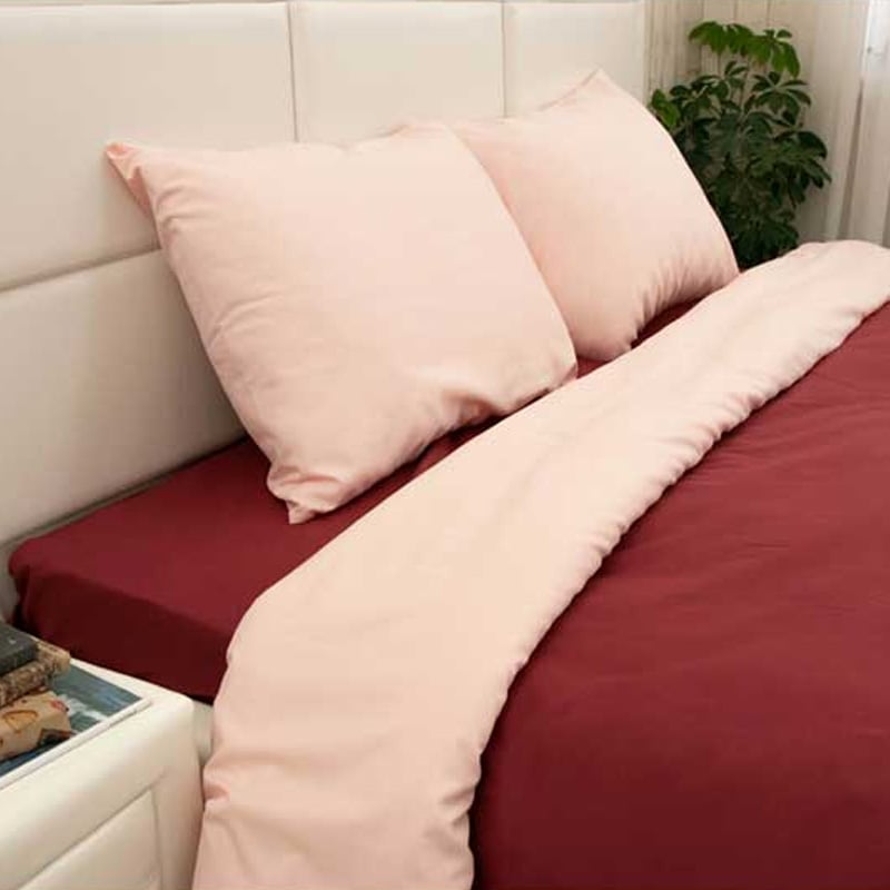 Комплект постельного белья Руно Bordo, семейный, микрофайбер, бордовый (6.52Bordo) - фото 3