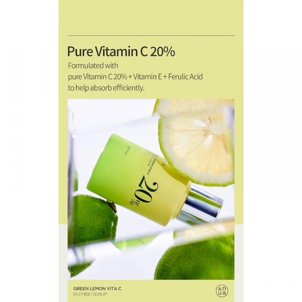 Освітлююча сироватка Anua Green Lemon Vitamin C Blemish Serum 20 мл (BT20447) - фото 3