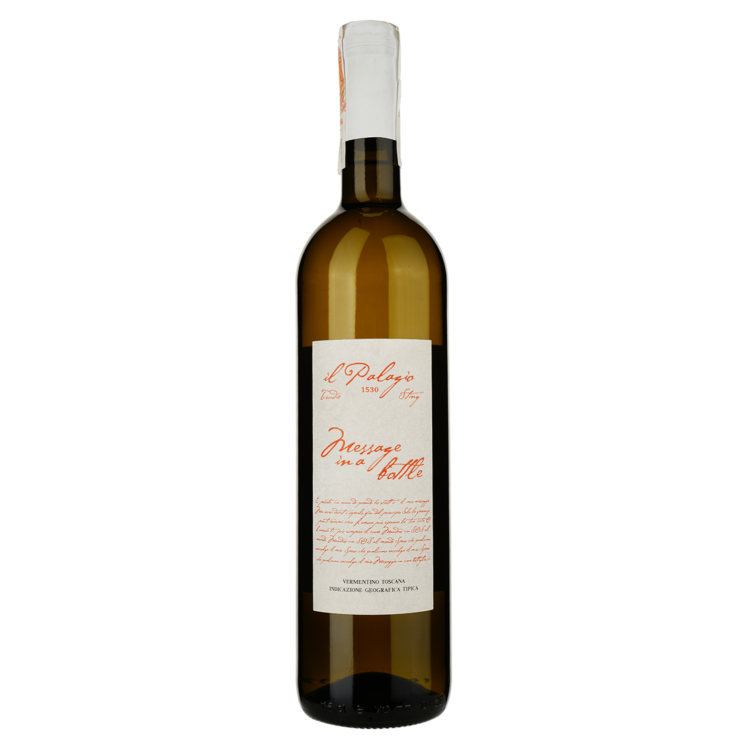 Вино Tenuta il Palagio Message in the Bottle, белое, сухое, 13%, 0,75 л (37158) - фото 1
