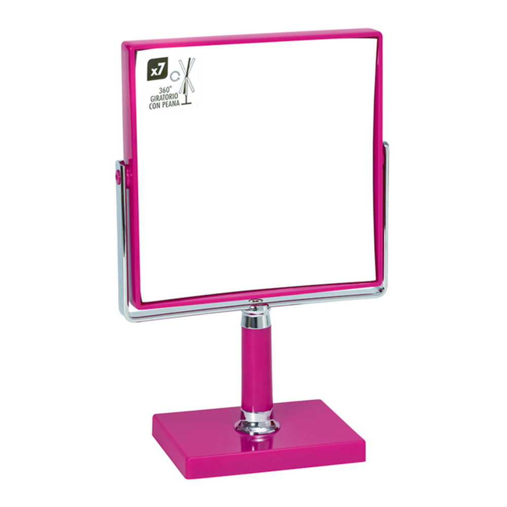 Дзеркало на підставці Beter Viva Make Up Macro Mirror двостороннє 14.5 см рожеве - фото 1