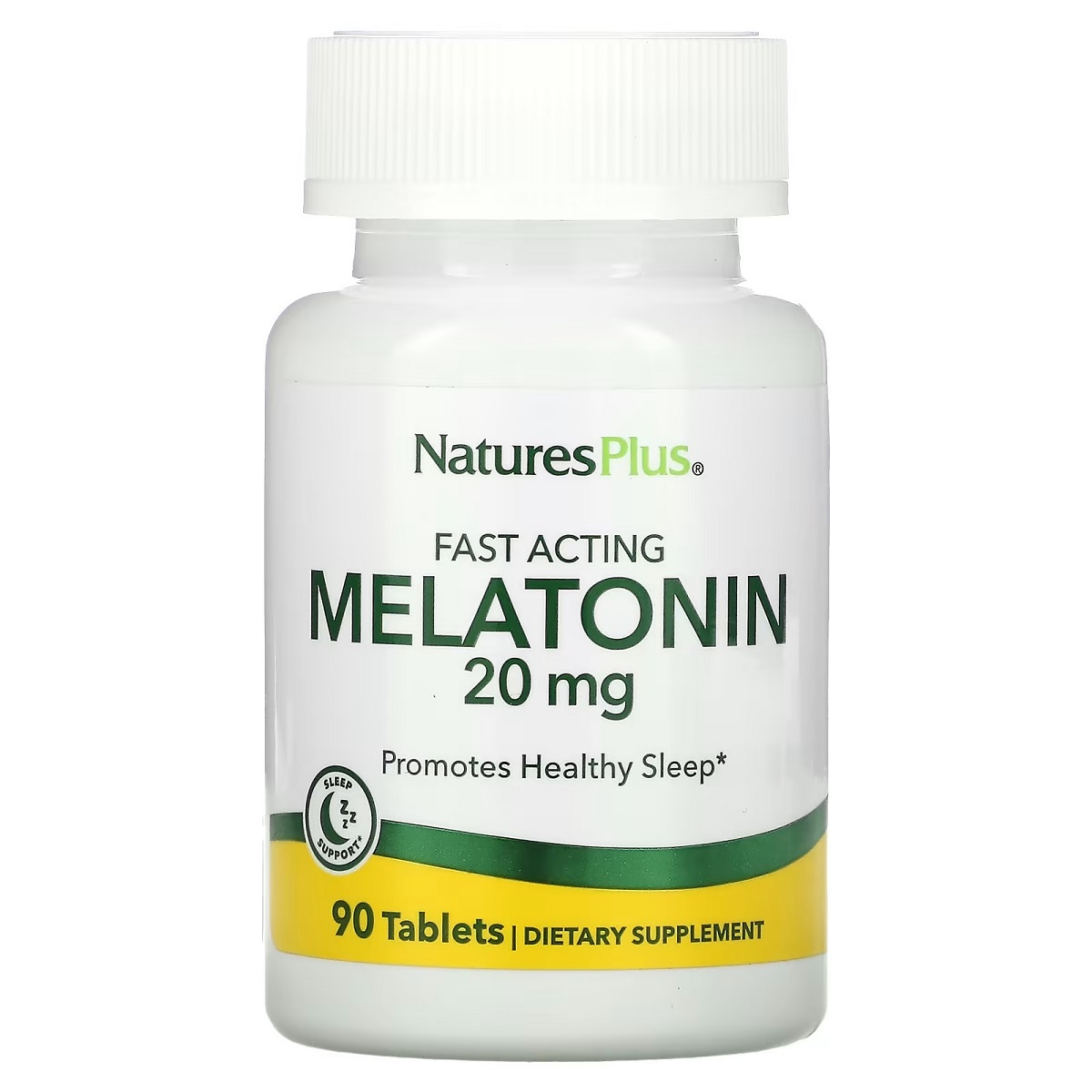 Мелатонин Natures Plus Fast Acting Melatonin 20 мг быстродействующий 90 таблеток - фото 1