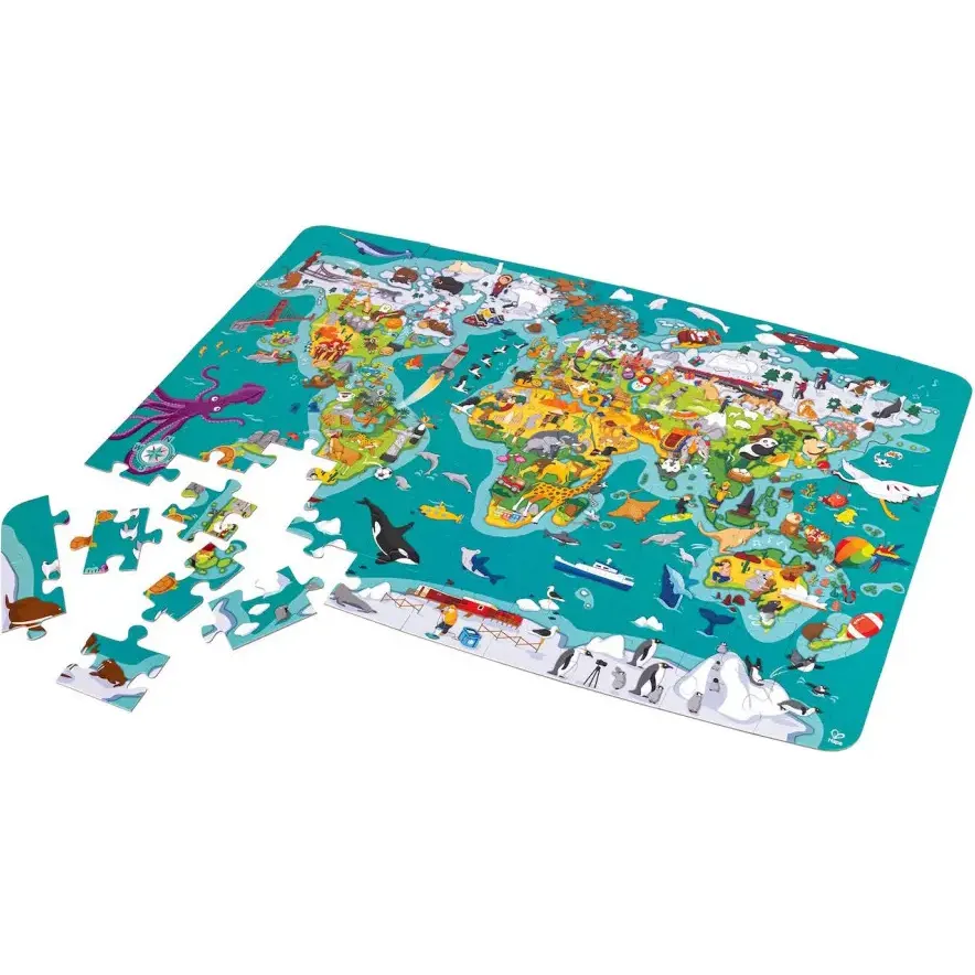 Пазл-игра Hape Карта мира 100 элементов (E1626) - фото 2