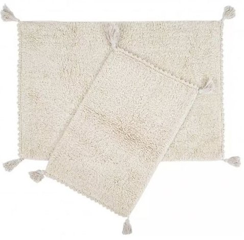Набор ковриков Irya Enmore ekru, 90х60 см и 60х40 см, молочный (svt-2000022266697) - фото 1