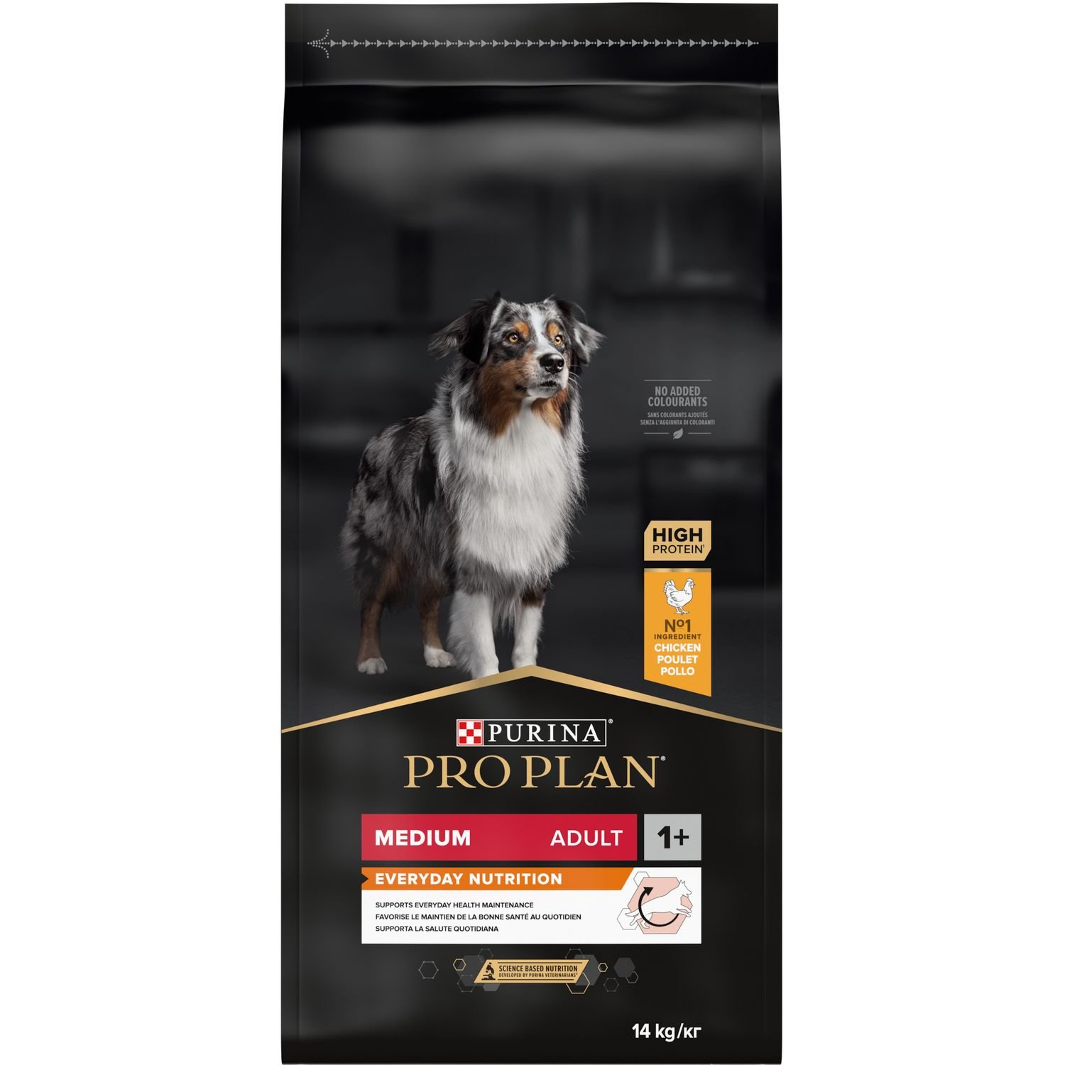 Сухой корм Purina Pro Plan Medium Adult 1+ Everyday Nutrion для взрослых собак средних пород с курицей 14 кг (12375801) - фото 1