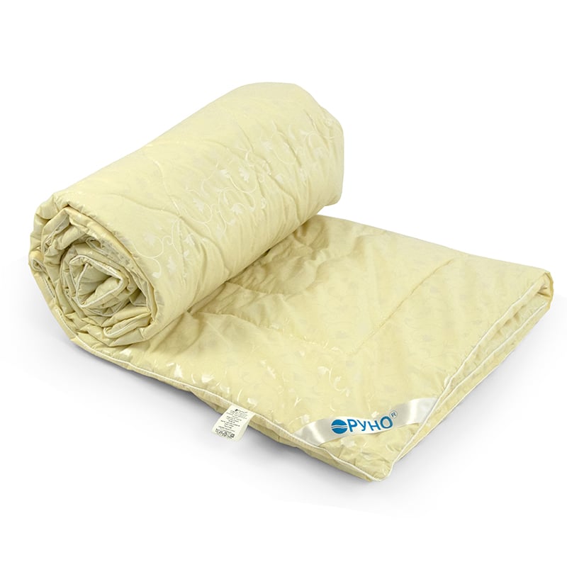 Одеяло шерстяное Руно Нежность, 205х140 см, бежевое (321.29ШНУ_Молочний вензель) - фото 2