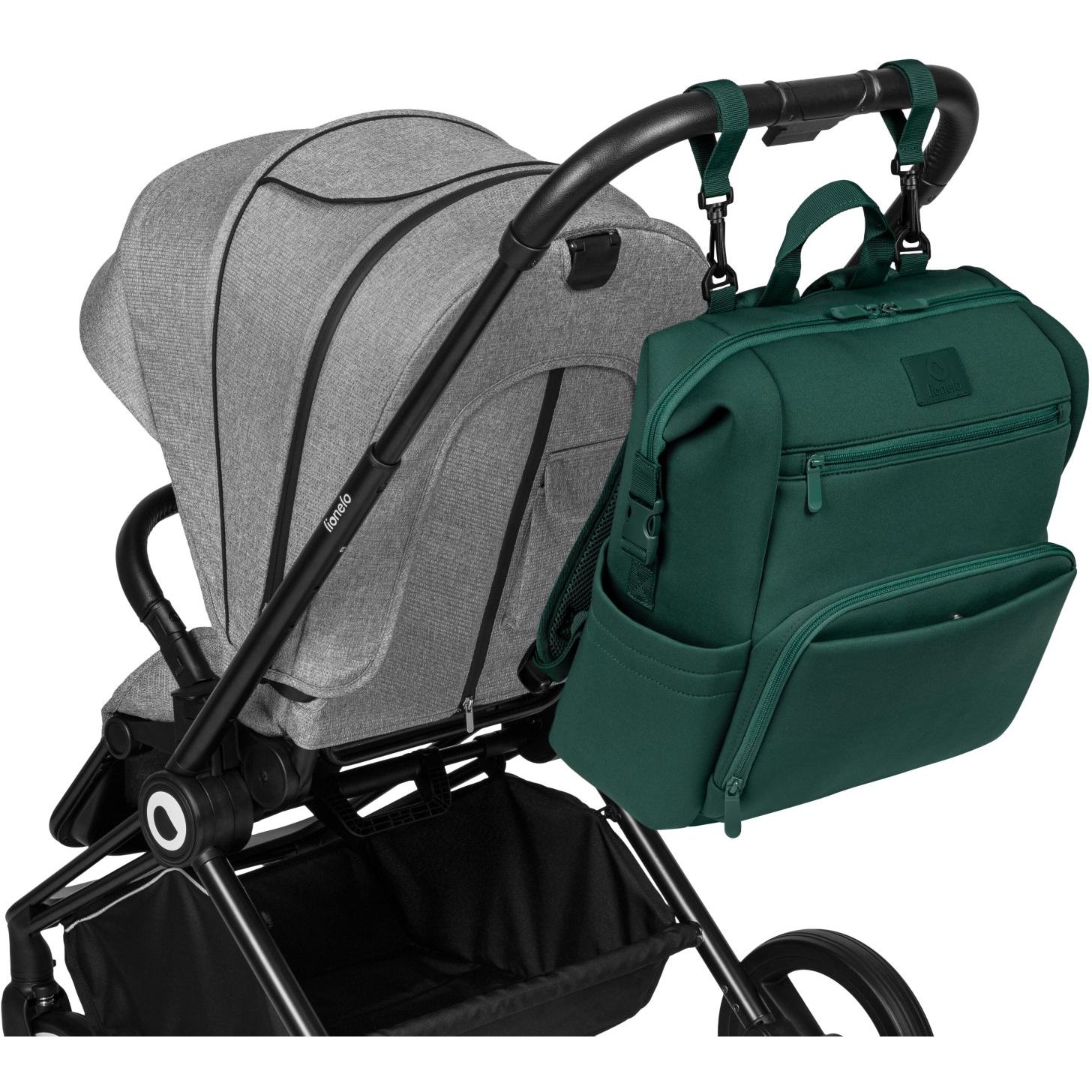 Сумка-рюкзак для коляски Lionelo Cube Green Forest, темно-зелена (LO-CUBE GREEN) - фото 2