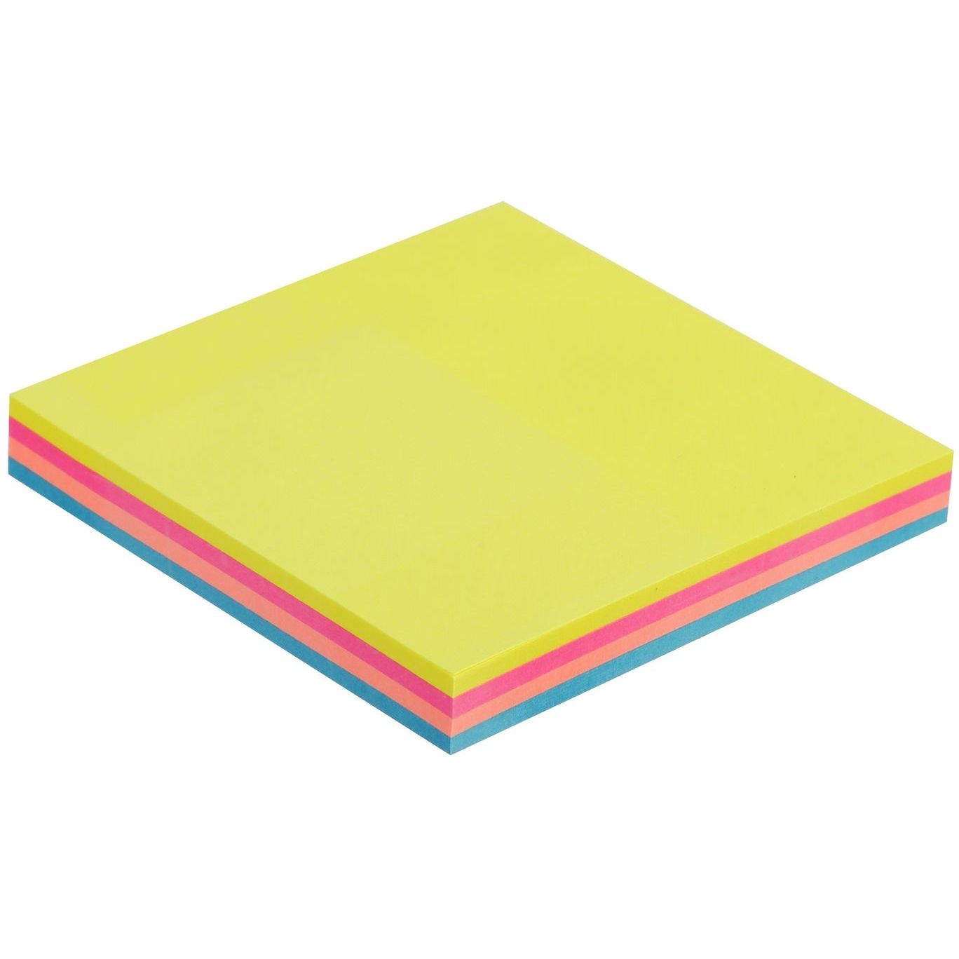 Блок паперу для нотаток Buromax Neon Декор з клейким шаром 76х76 мм 100 аркушів різнобарвний (BM.2312-97) - фото 2
