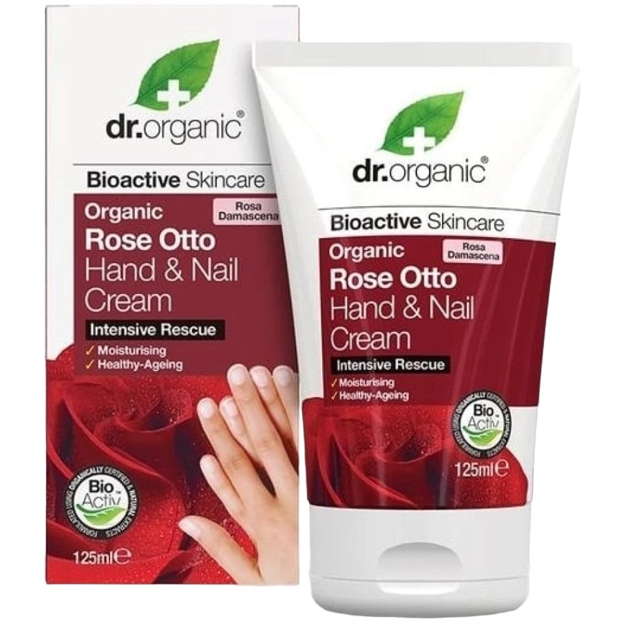 Крем для рук и ногтей Dr. Organic Bioactive Skincare Organic Rose Otto Hand & Nail Cream 125 мл - фото 1
