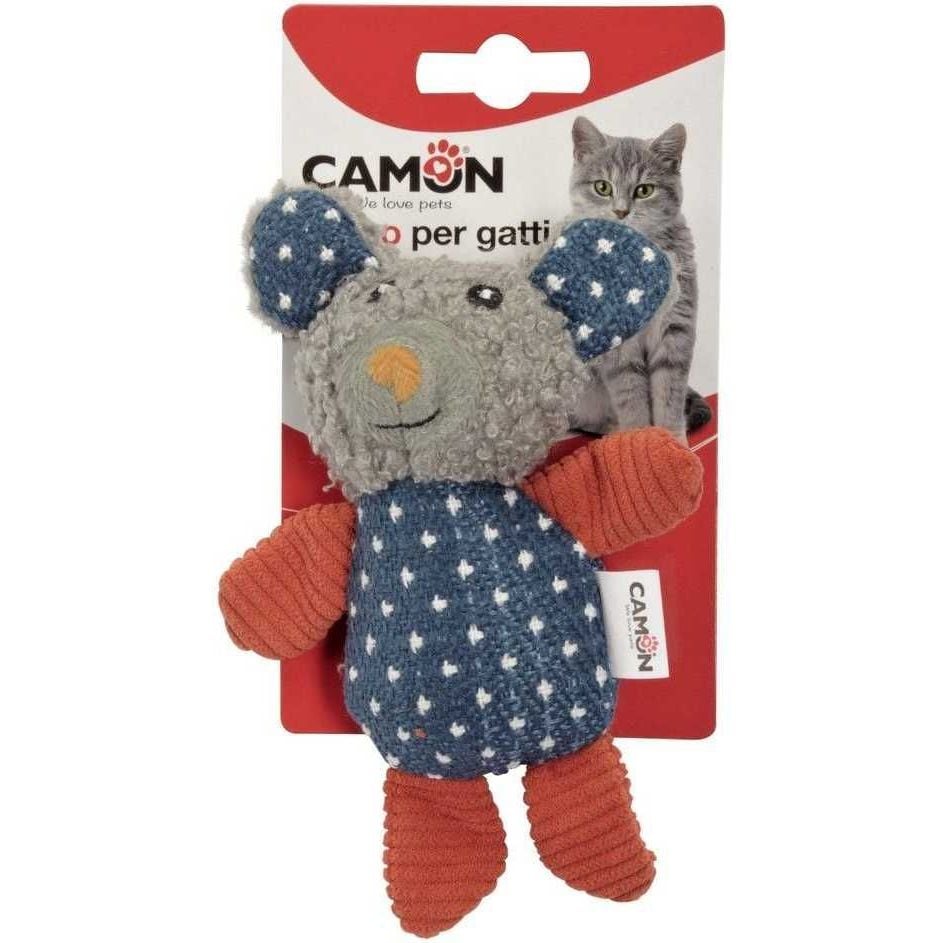 Іграшка для котів Camon Мишка, з ароматом котячої м'яти, 12 см - фото 1
