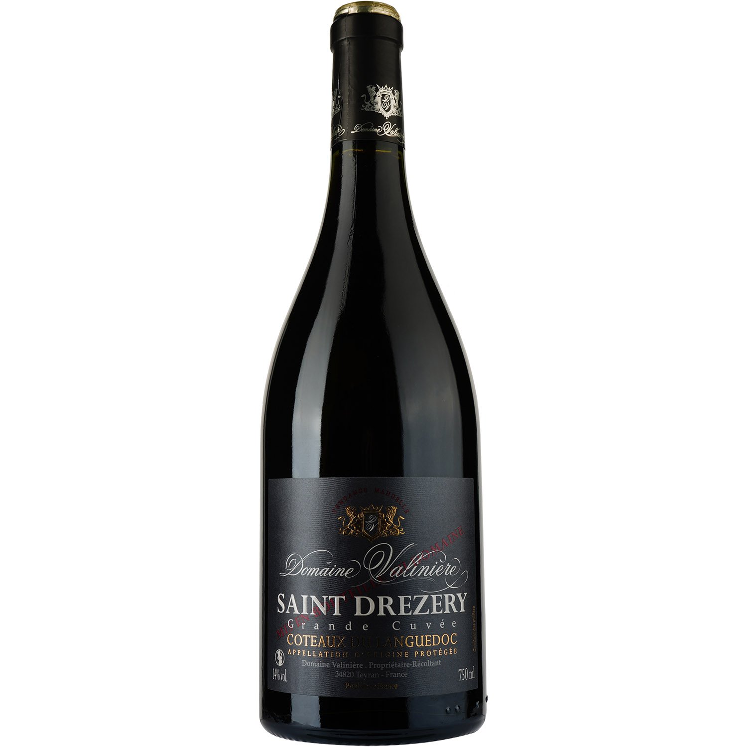 Вино Domaine Valiniere Saint Drezery Fut De Chene AOP Coteaux du Languedoc, красное, сухое, 0,75 л - фото 1