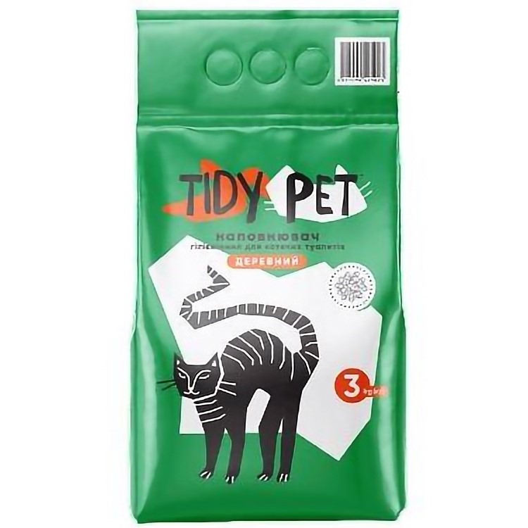 Древесный наполнитель для кошачьего туалета Tidy Pet 3 кг - фото 1