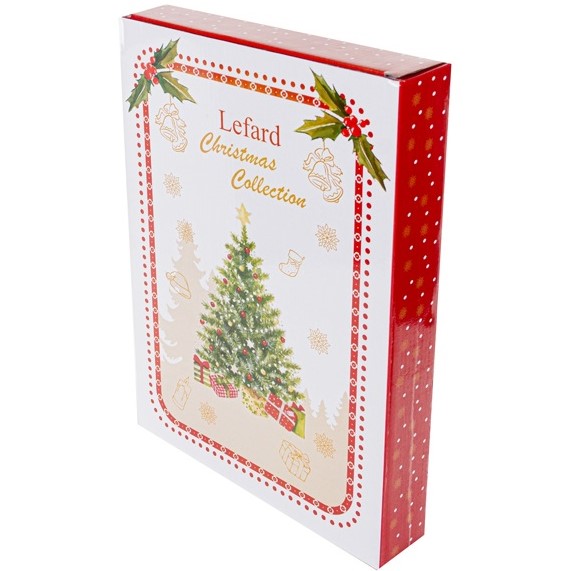 Блюдо Lefard Christmas Delight, 36 см, червоний з білим (985-141) - фото 3