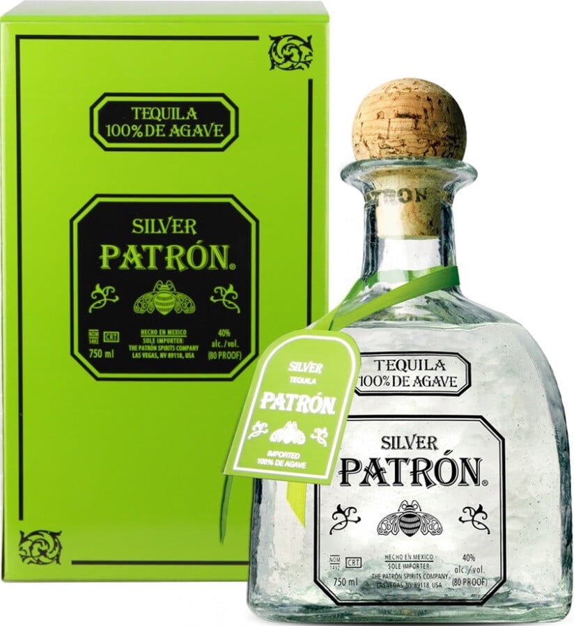 Текіла Patron Silver Tequila 100% Agave 40% 0.75 л, у подарунковому пакуванні - фото 1
