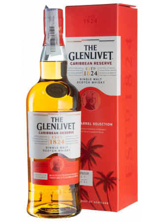 Виски Glenlivet Caribbean Reserve Single Malt Scotch Whisky 40% 0.7 л - фото 1