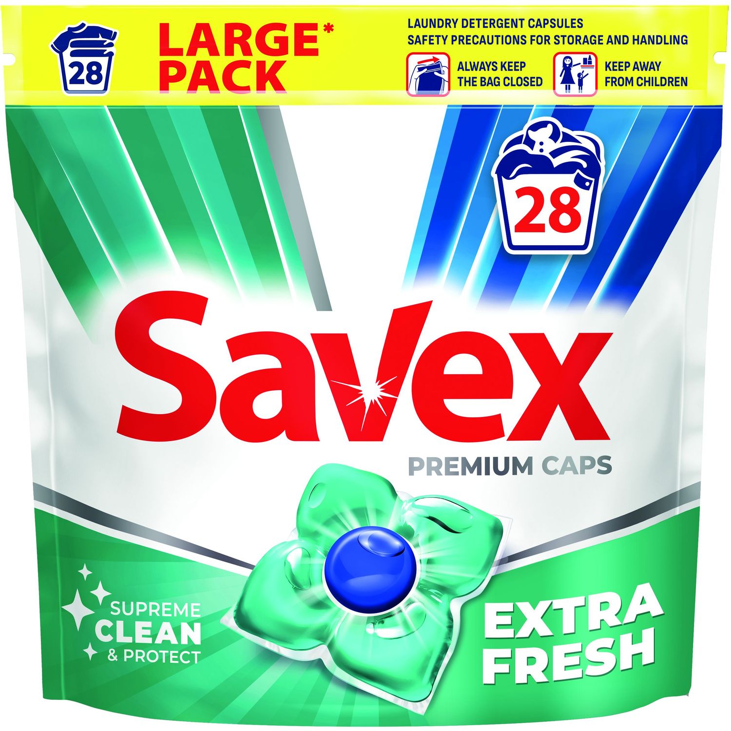 Капсули для прання Savex Super Caps Extra Fresh 4, 28 шт. - фото 1