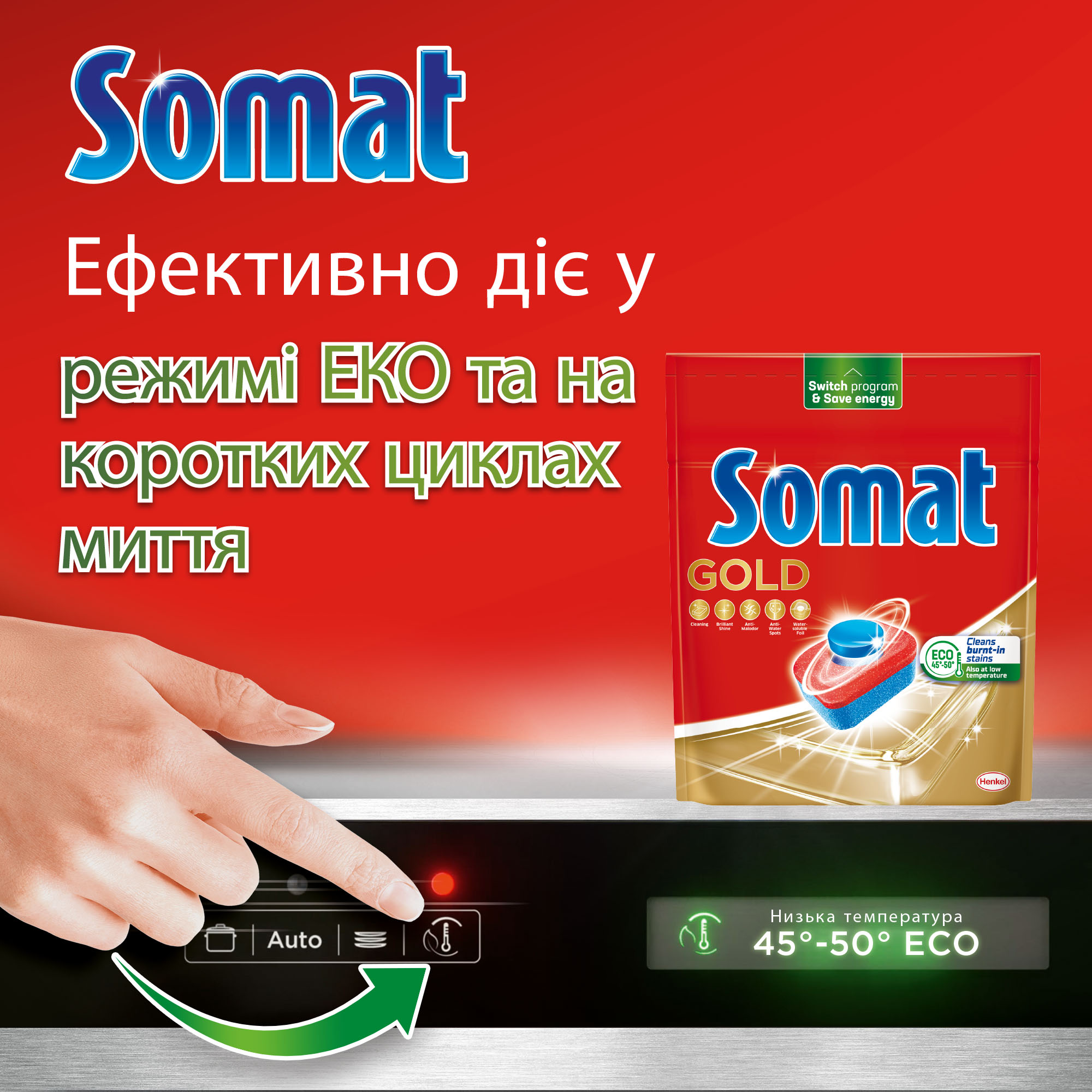 Таблетки для посудомийної машини Somat Gold Duo 70+70 шт. - фото 6