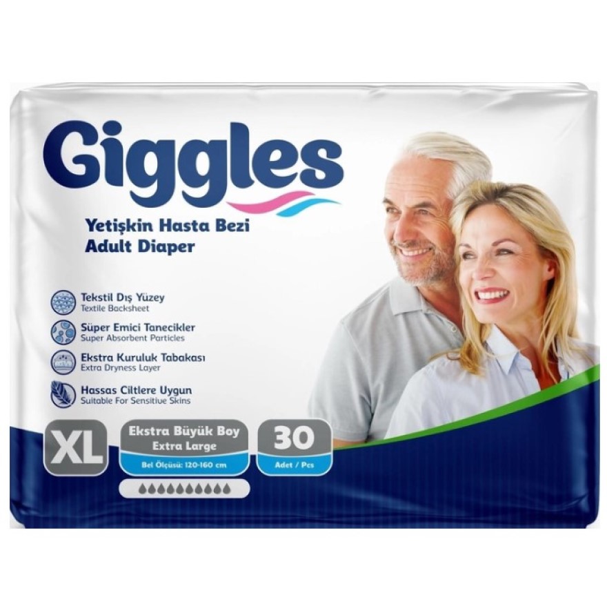 Підгузки для дорослих Giggles Extra Large, 120-160 см, 30 шт. - фото 1