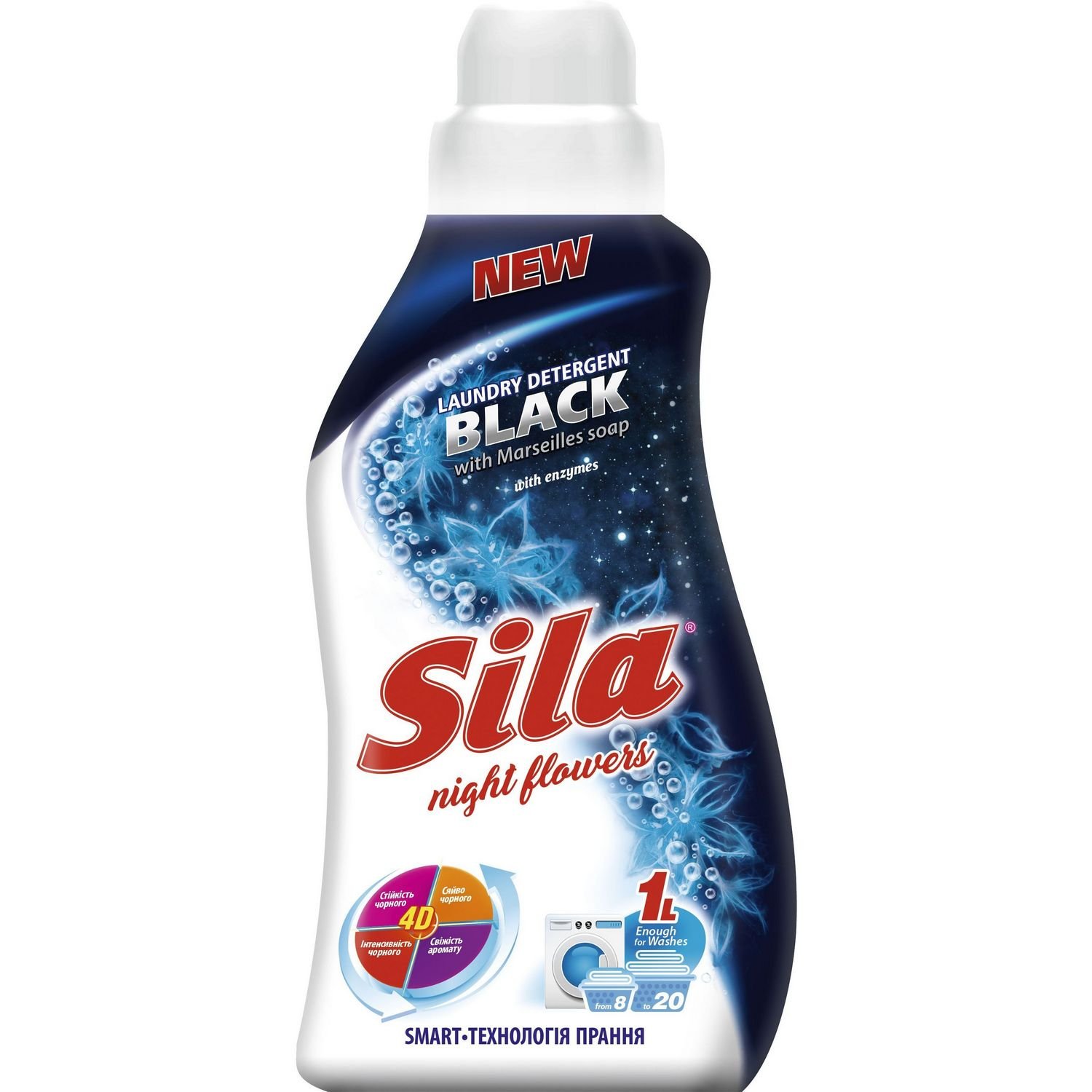 Рідкий засiб для прання Sila Black, 1 л - фото 1