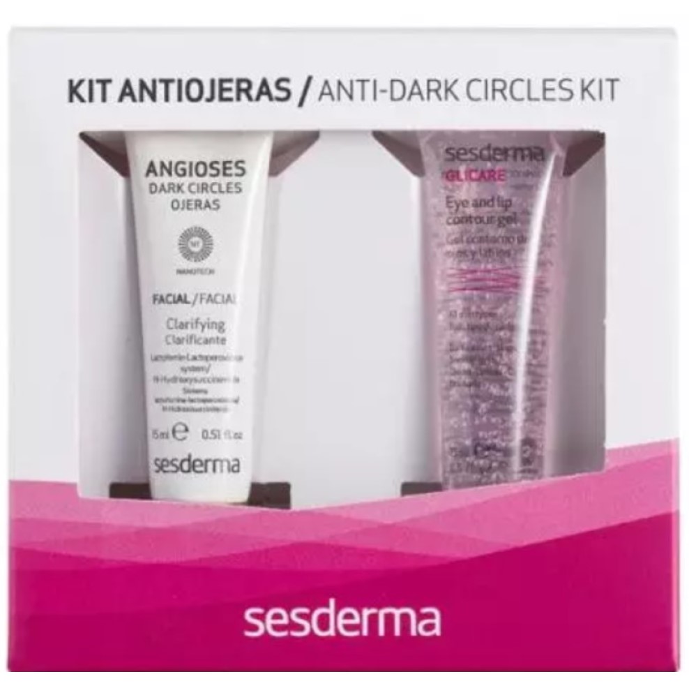 Набор Sesderma Kit Antiojeras: гель для контура глаз и губ Glycare Eye and Lip Contour Gel 15 мл + гель для кожи вокруг глаз LipoCeutical Angioses Dark Circles Facial Clarifying Liposome Gel 15 мл - фото 1