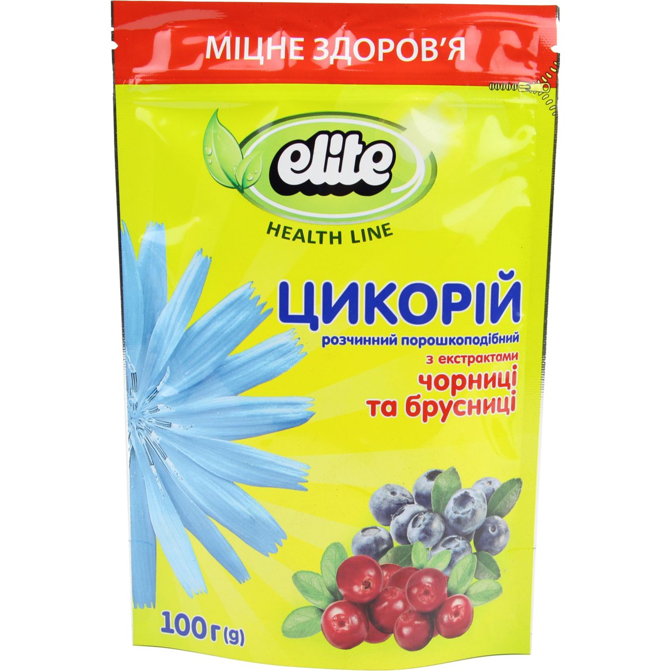 Цикорий Elite Health Line с экстрактами черники и брусники, растворимый, порошкообразный, 100 г (555214) - фото 1