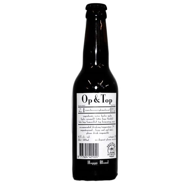 Пиво De Molen Op & Top світле нефільтроване, 4,5%, 0,33 л - фото 2
