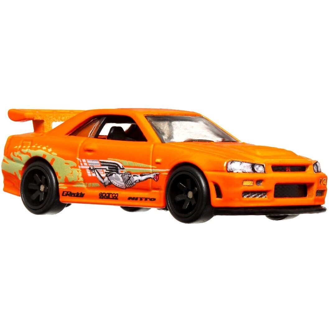 Автомодель Hot Wheels Форсаж Nissan Skyline GT-R BNR34 оранжевая (HNW46/HKD21) - фото 2
