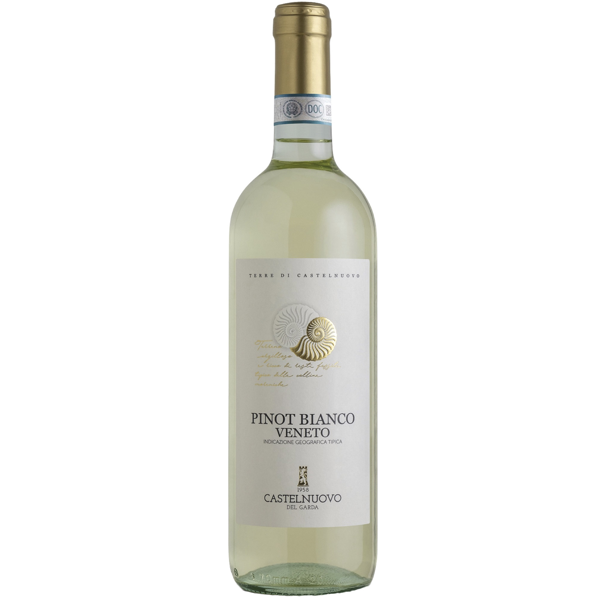 Вино Castelnuovo del Garda Pinot Bianco белое сухое 0.75 л - фото 1