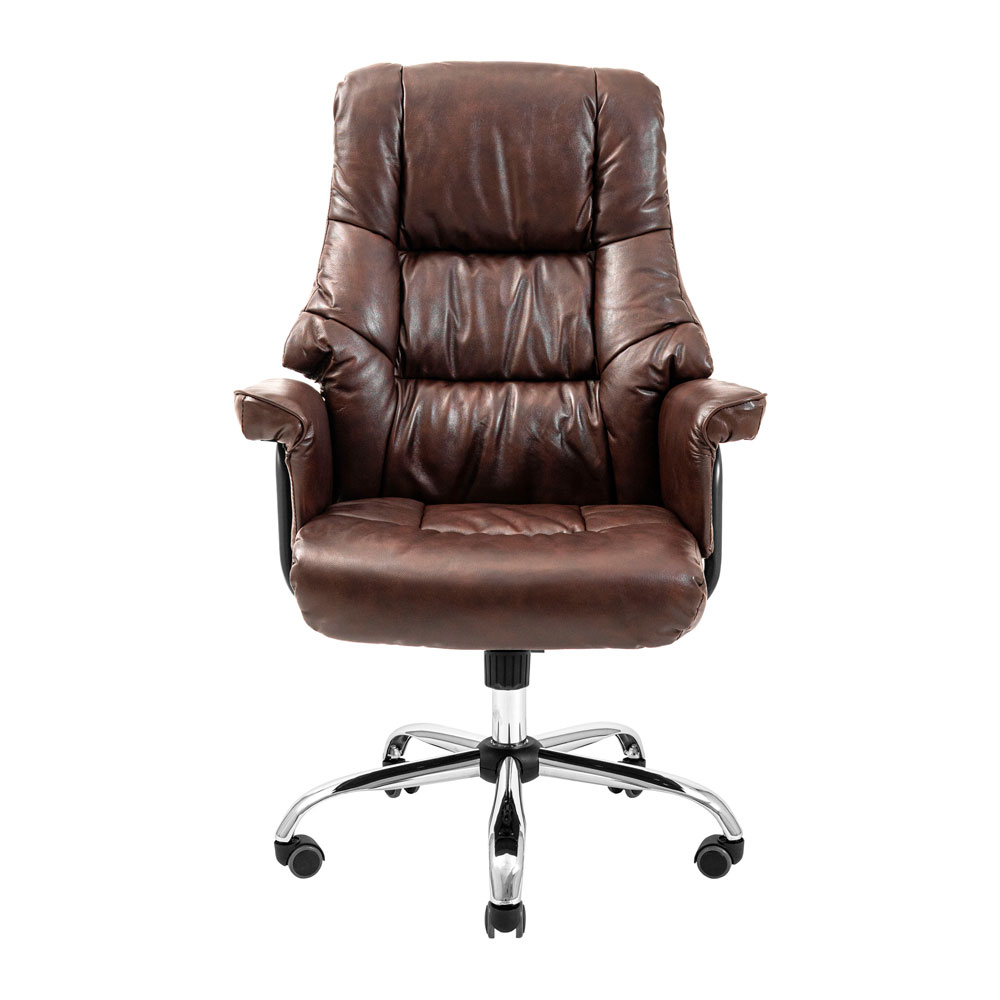 Кресло офисное Richman Конгрес Хром M-2 Широкий Anyfix Wide Кожа Люкс коричневый (RCM-1052) - фото 2