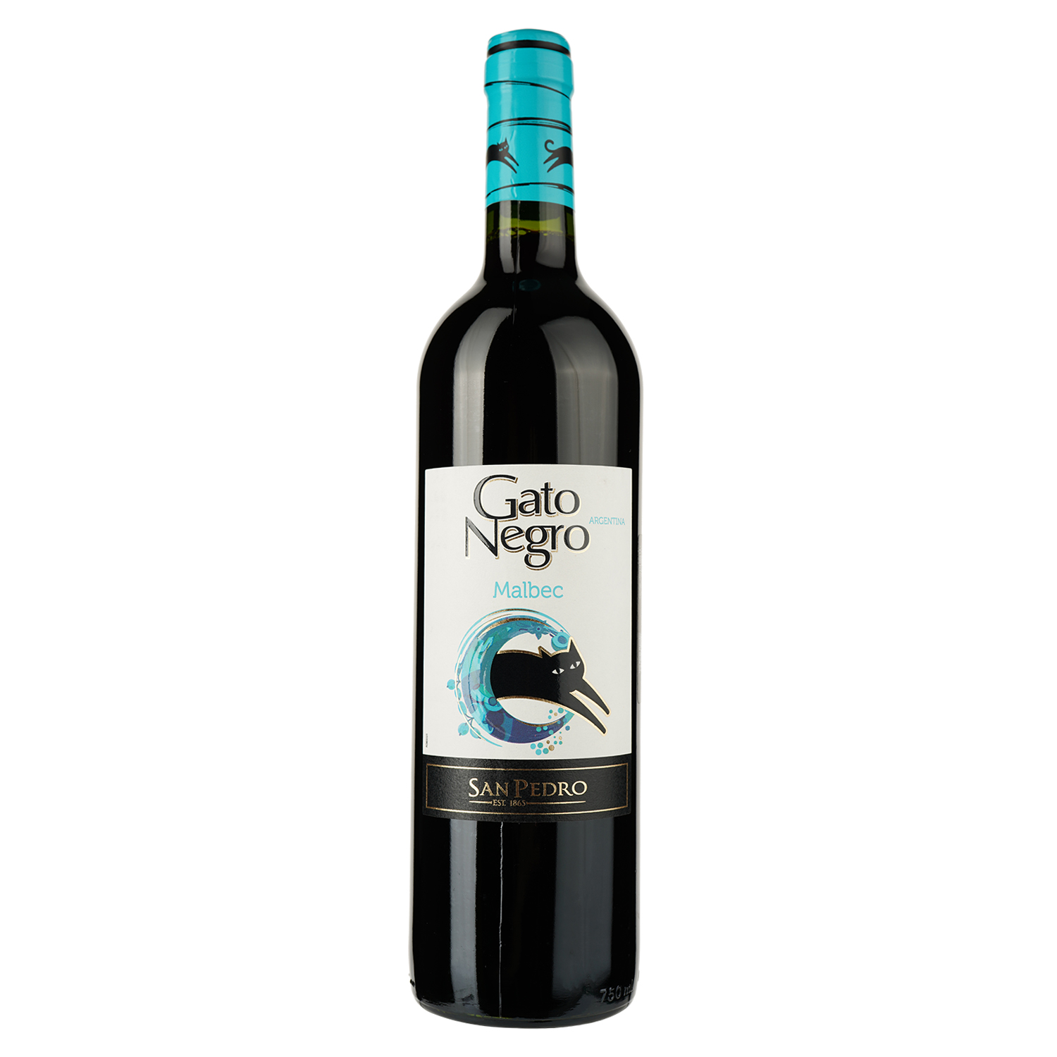 Вино Gato Negro Malbec, червоне, сухе, 13%, 0,75 л - фото 1