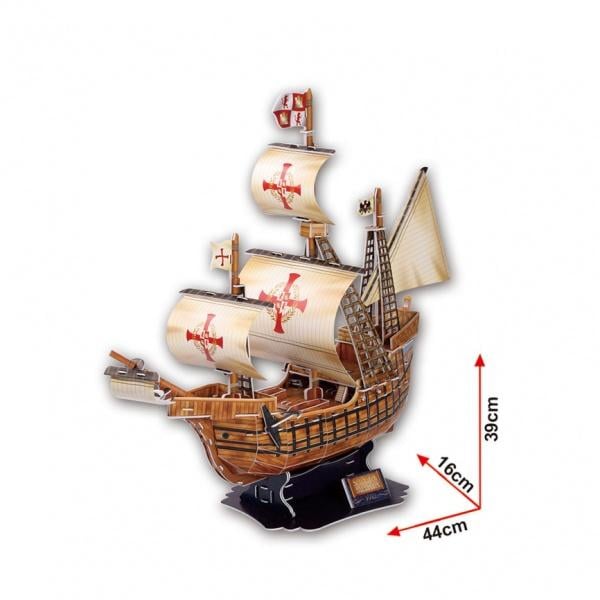 3D Пазл CubicFun Корабель Санта Марія, 113 елементів (T4008h) - фото 3