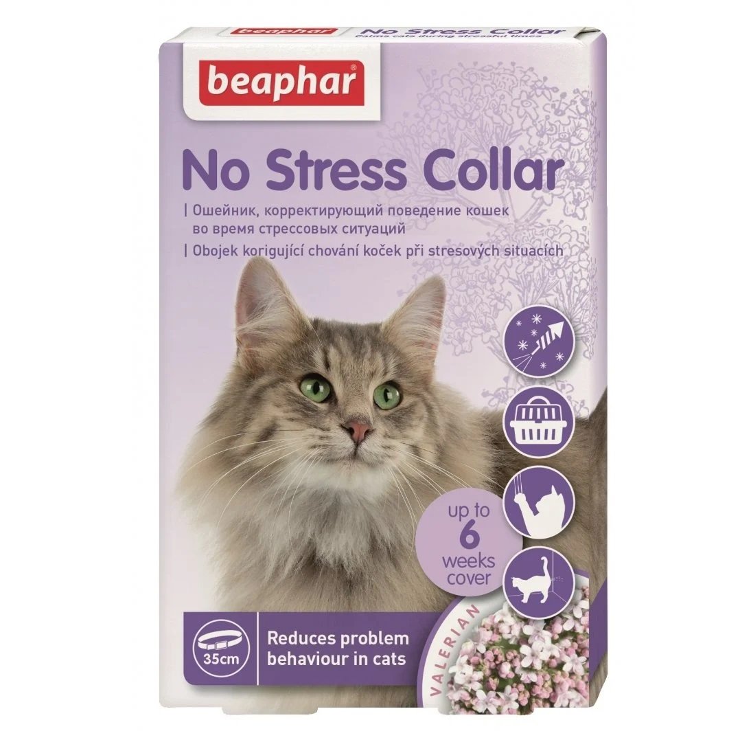 Фото - Інше для котів і кішок Beaphar Заспокійливий нашийник  No Stress Collar для зняття стресу у кішок, 