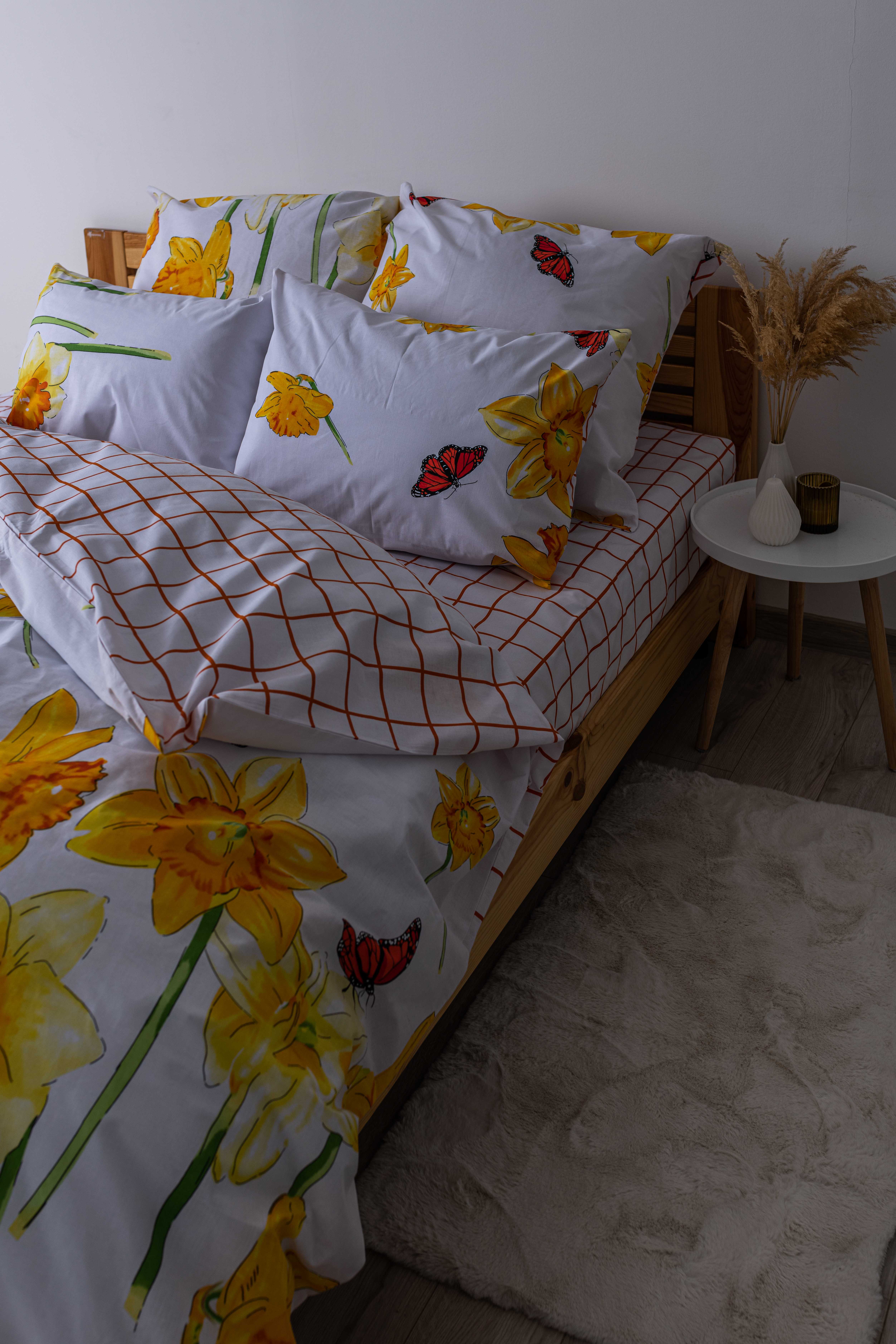 Комплект постельного белья ТЕП Soft dreams 716 Нарцис полуторный белый с желтым (2-03857_25900) - фото 5