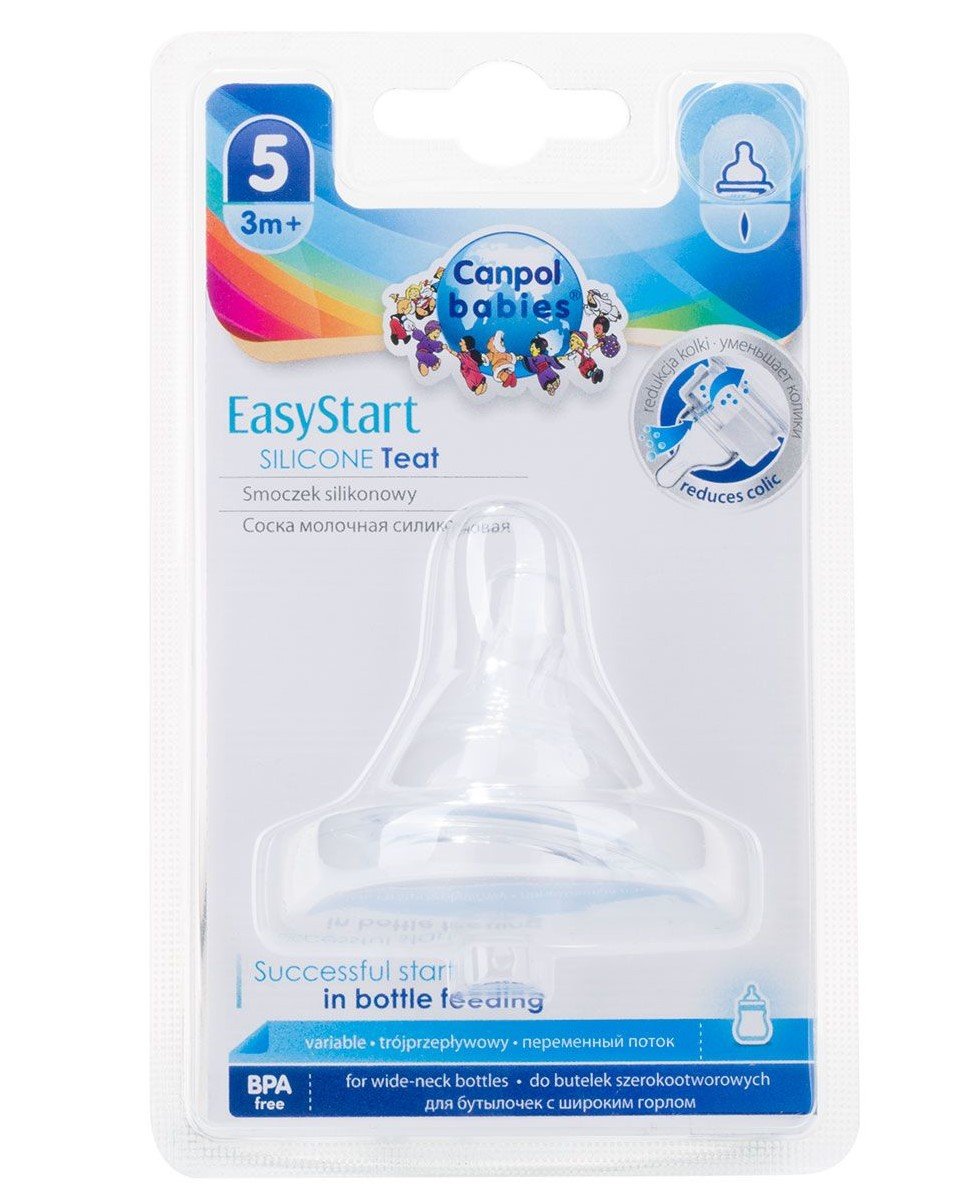 Соска силиконовая Canpol babies EasyStart, для бутылочек с широким отверстием, 1 шт. (21/724) - фото 1