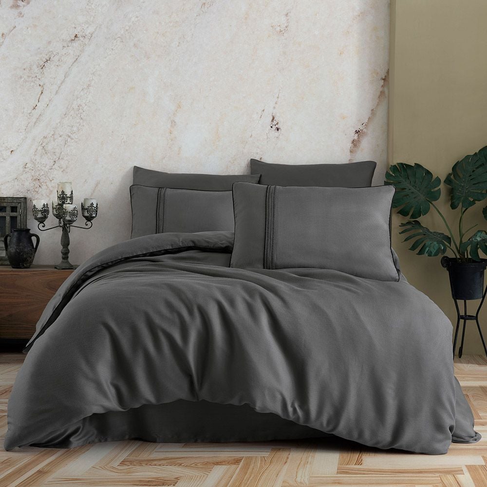 Комплект постельного белья Hobby Silk-Modal евро антрацит (606525_2,0) - фото 2