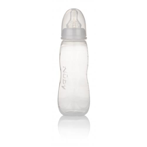 Пляшечка поліпропіленова Nuby, стандартне горлечко, середній потік, 240 мл, білий, 0+ (1158) - фото 1