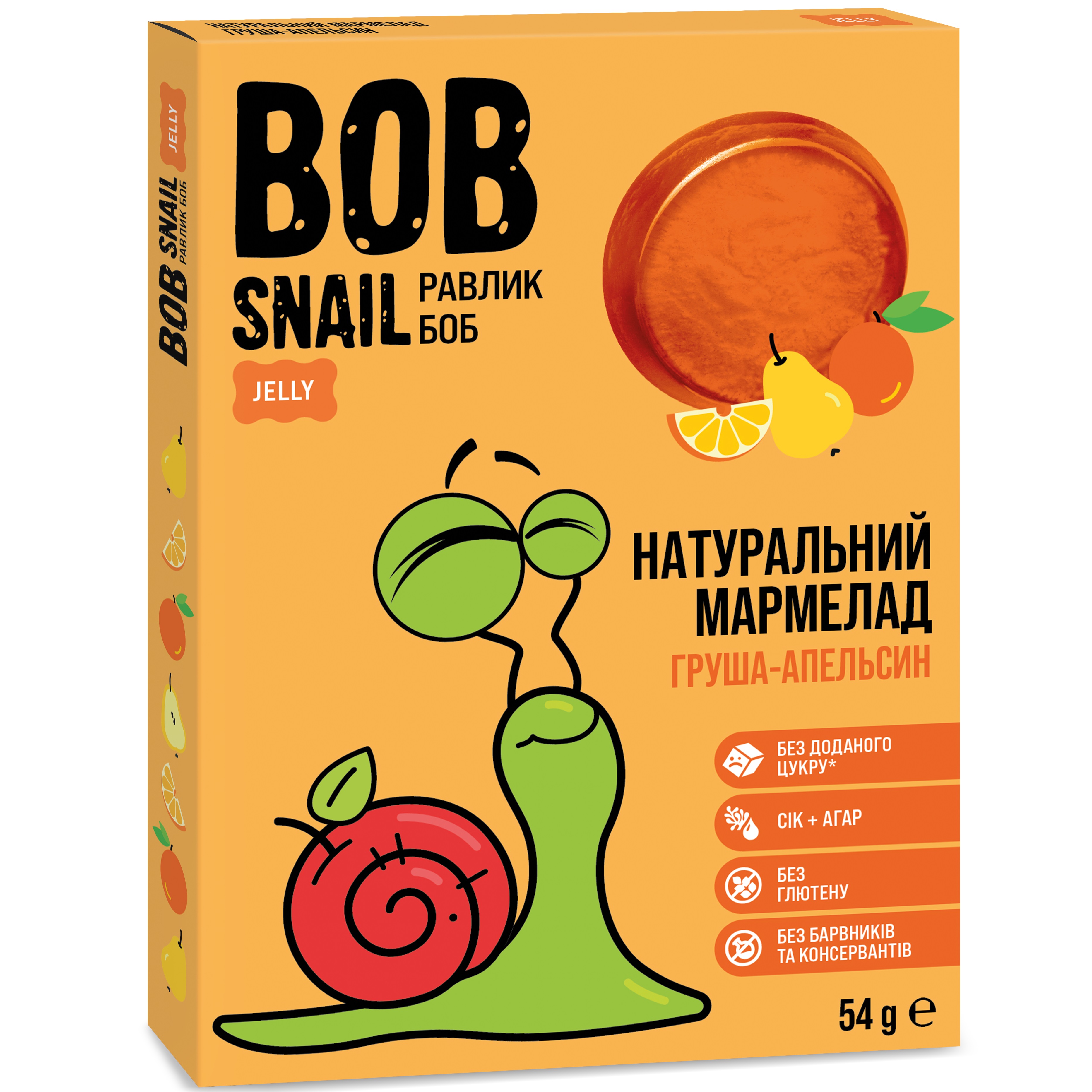 Фруктовий мармелад Bob Snail Груша-Апельсин 54 г - фото 1