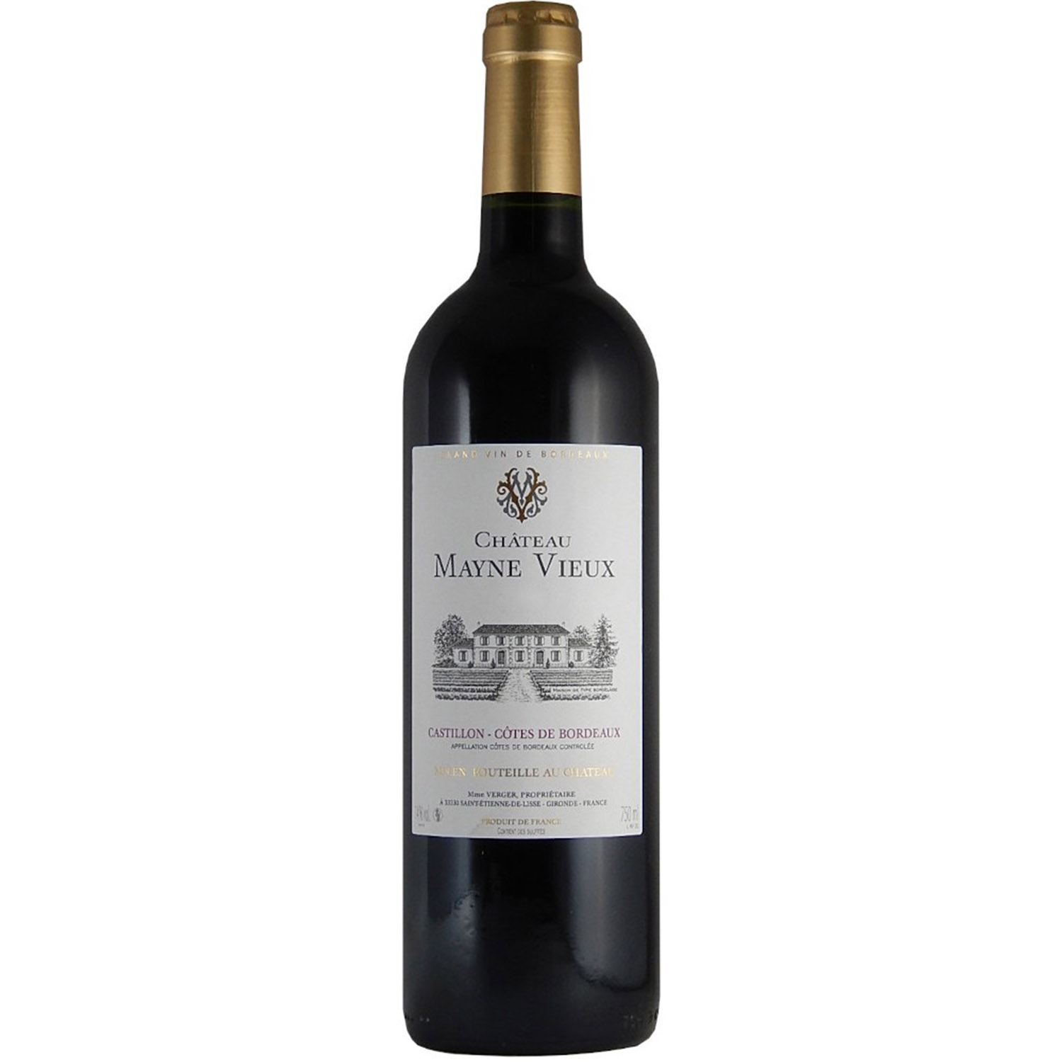 Вино Chateau Mayne Vieux Castillon Cotes de Bordeaux AOC сухое красное 0.75 л - фото 1