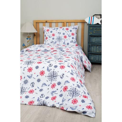 Комплект постельного белья для подростков Lotus Young Anchor, ранфорс, синий (2000022176712) - фото 1