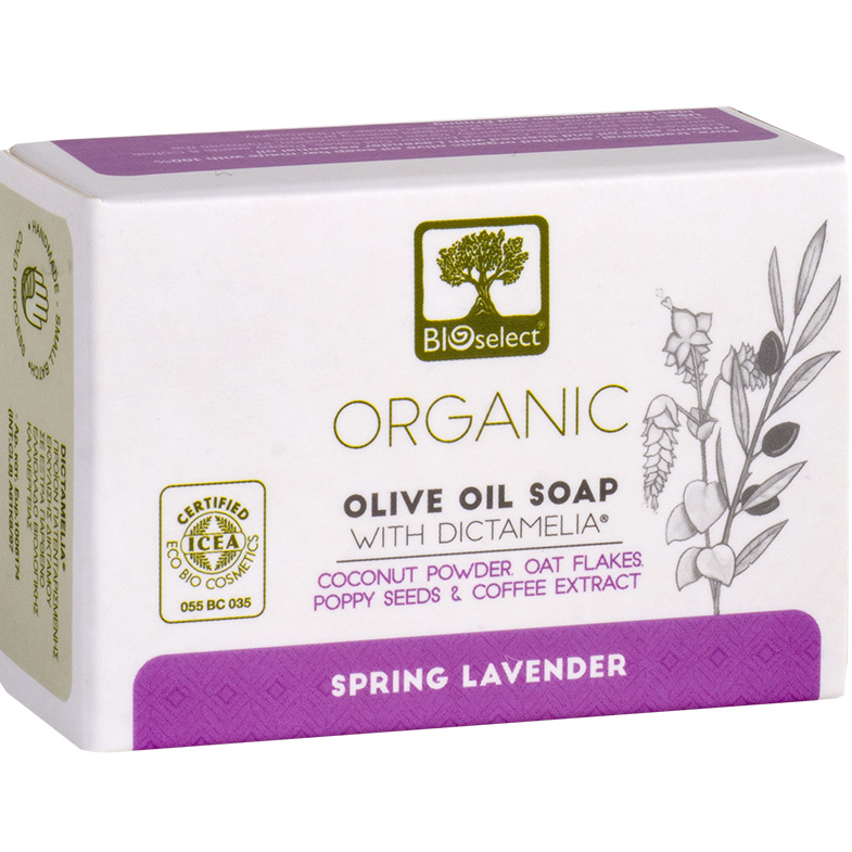 Мило для тіла та обличчя BIOselect Organic Olive Oil Soap Spring Lavender 80 г - фото 1