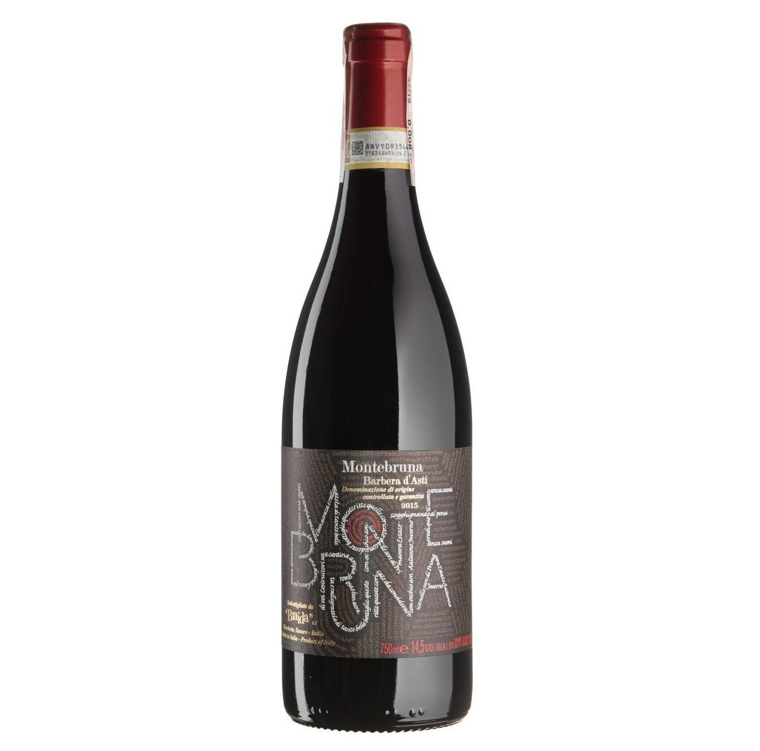 Вино Braida di Bologna Giacomo Barbera d`Asti Montebruna Braida, червоне, сухе, 0,75 л - фото 1