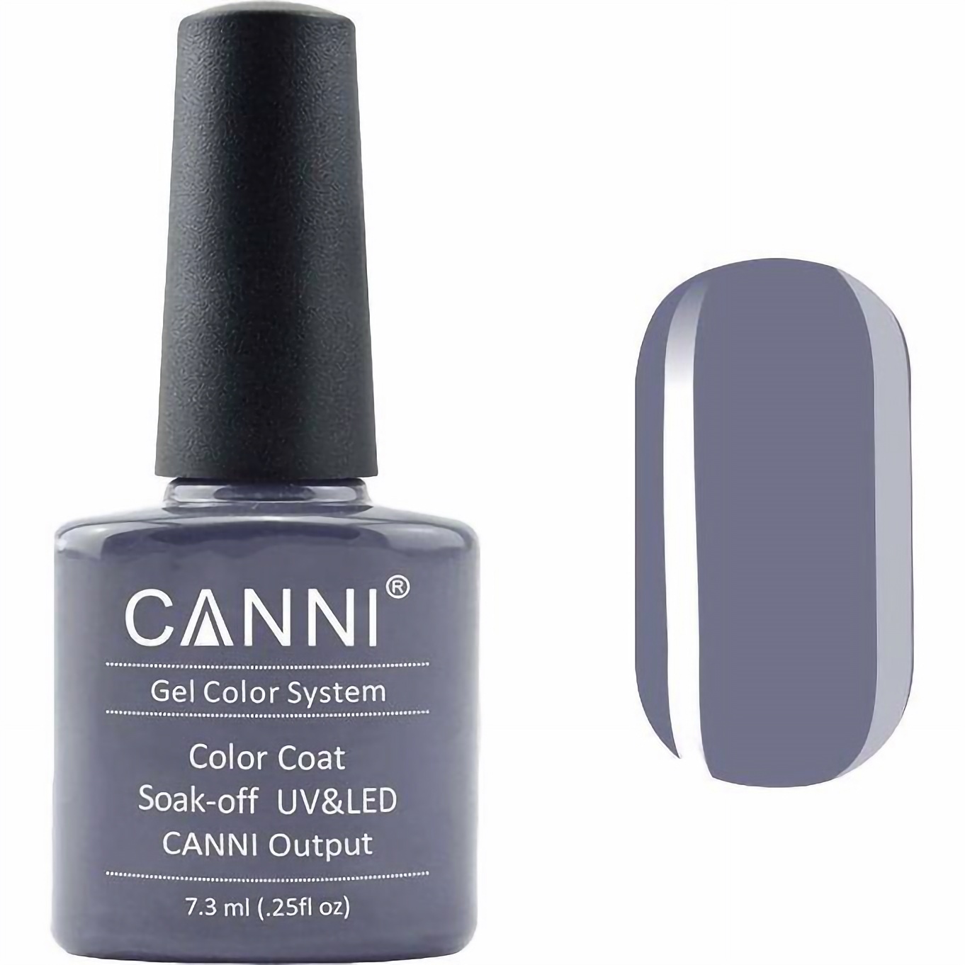 Гель-лак Canni Color Coat Soak-off UV&LED 228 светло-графитовый 7.3 мл - фото 1