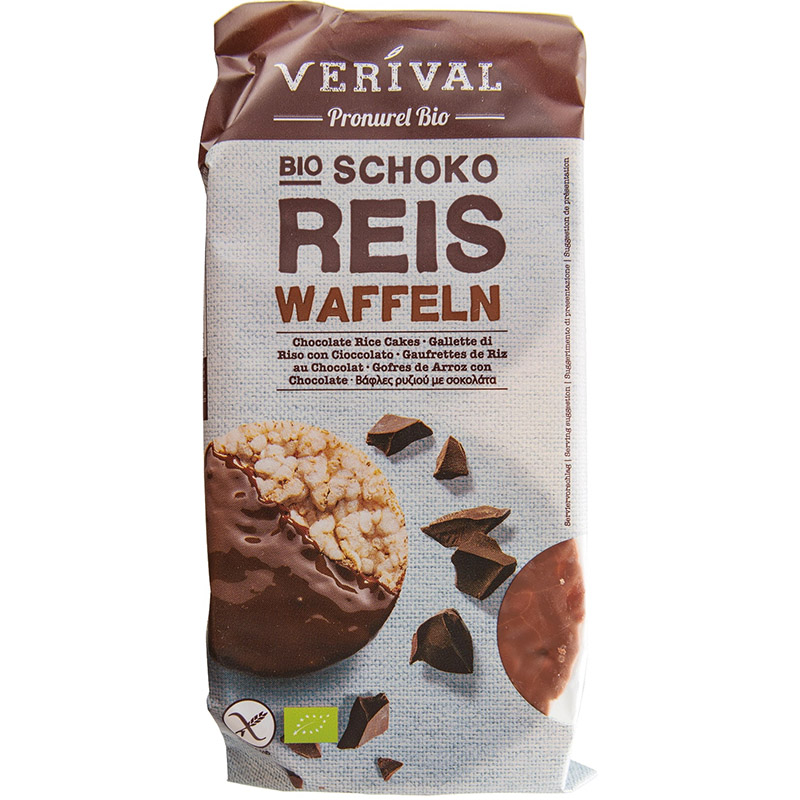 Вафли Verival рисовые в шоколаде органические 100 г - фото 1