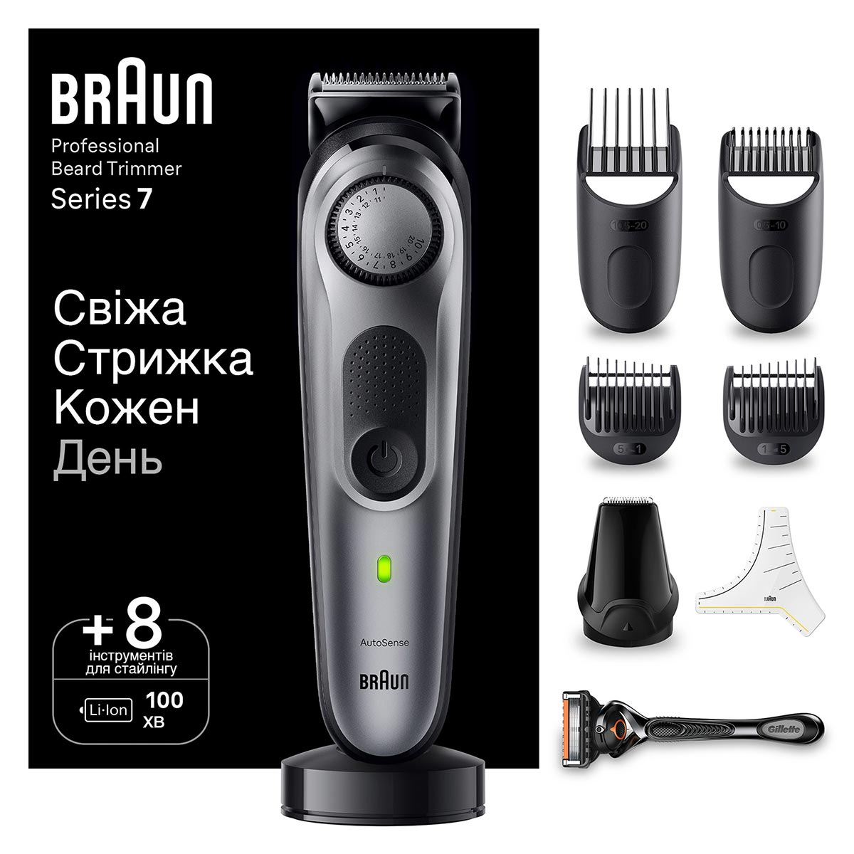 Триммер Braun BT 7420 для бороды и усов (6907793) - фото 3