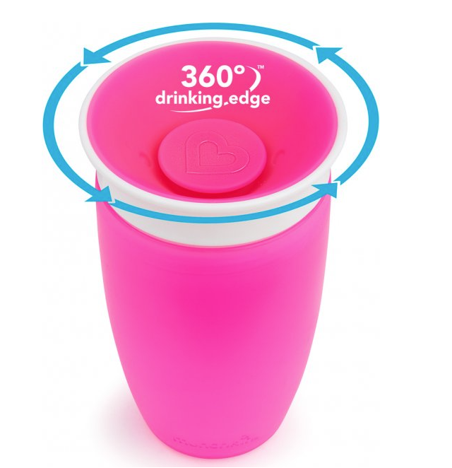 Чашка-непроливайка Munchkin Miracle 360 з кришкою, 296 мл, рожевий (051859) - фото 3