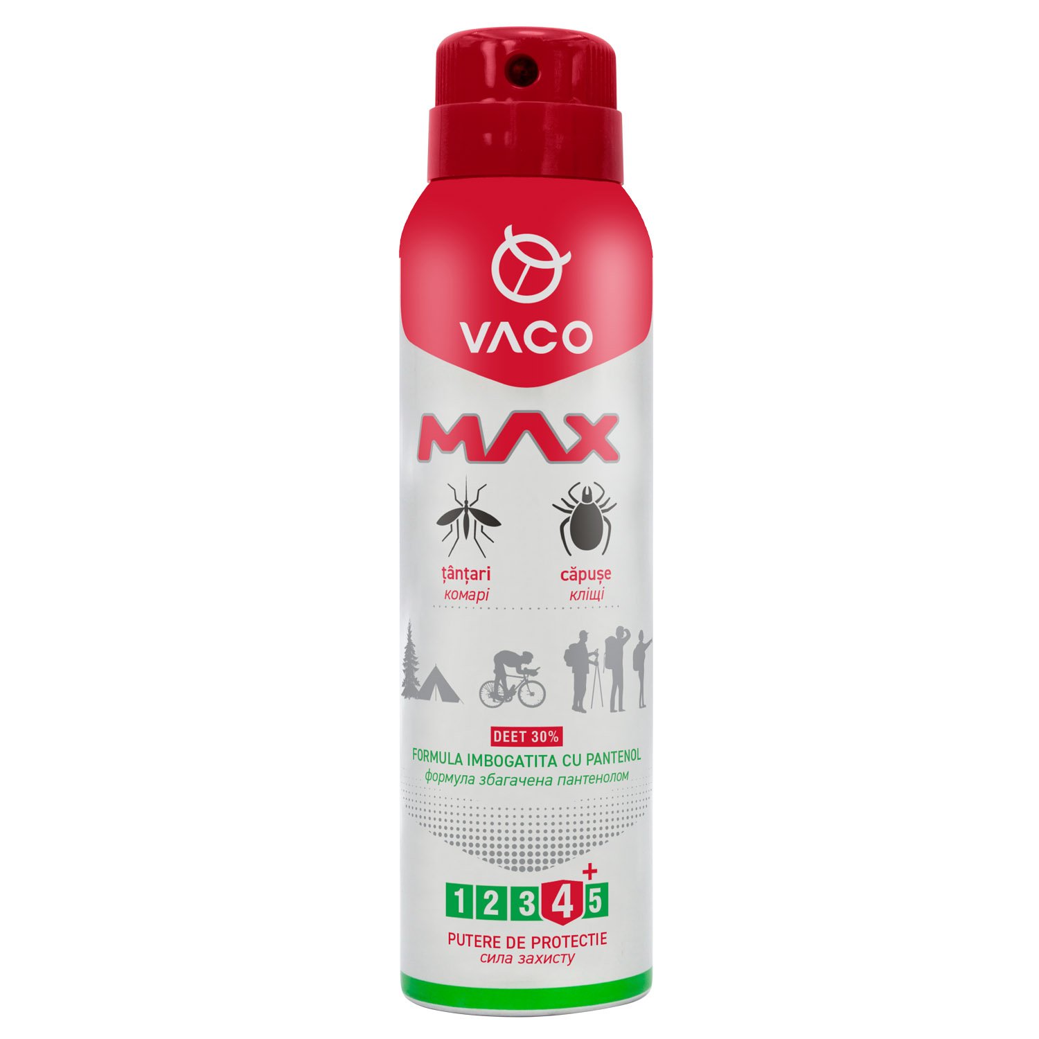 Спрей Vaco Max Deet 30% от комаров клещей и мошек, с пантенолом, 100 мл - фото 1