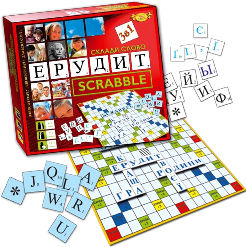 Настольная игра Майстер Scrabble. Составь слово. Эрудит - фото 1