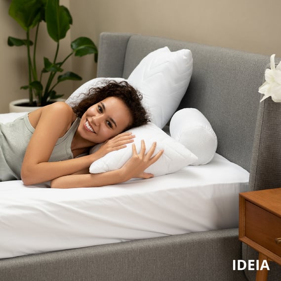 Подушка Ideia Nordic Comfort plus, со стеганым чехлом на молнии, 60х40 см, белый (8000034693) - фото 10