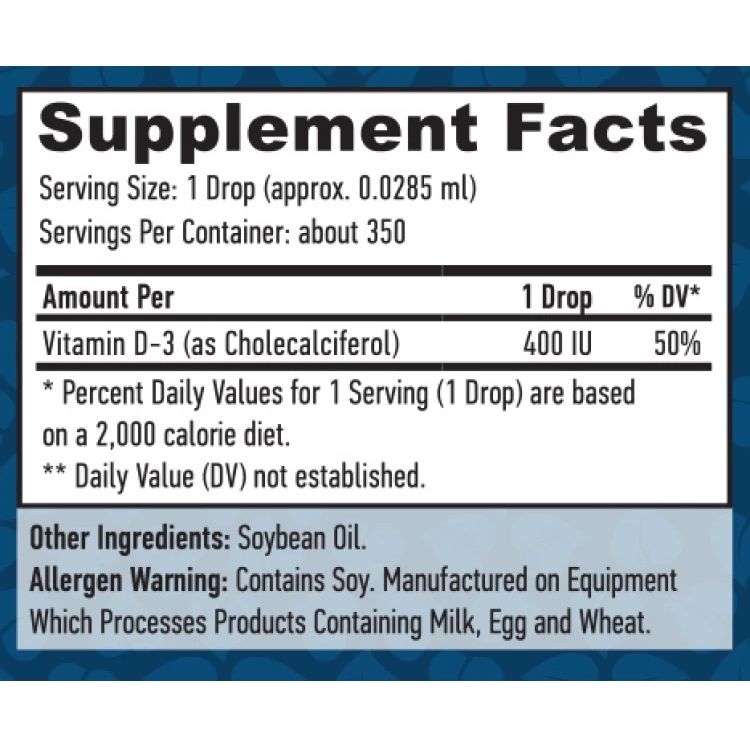Витамин D3 Haya Labs Liquid Vitamin D-3 400 МЕ 10 мл - фото 3