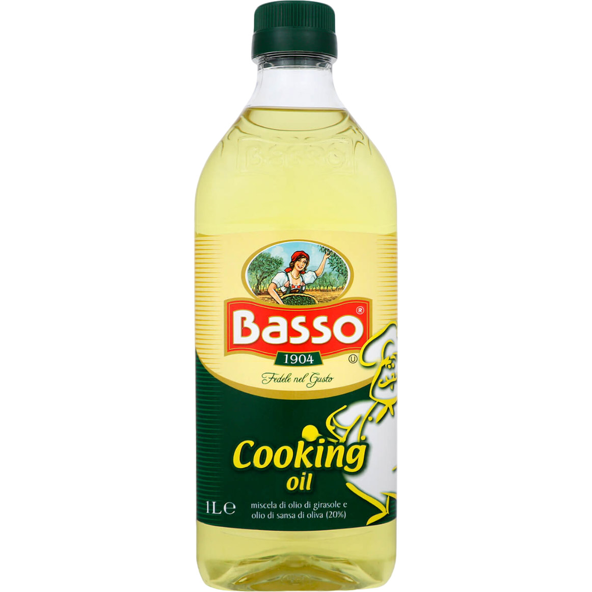 Масло подсолнечно-оливковое Basso для жарки 1 л (818699) - фото 1