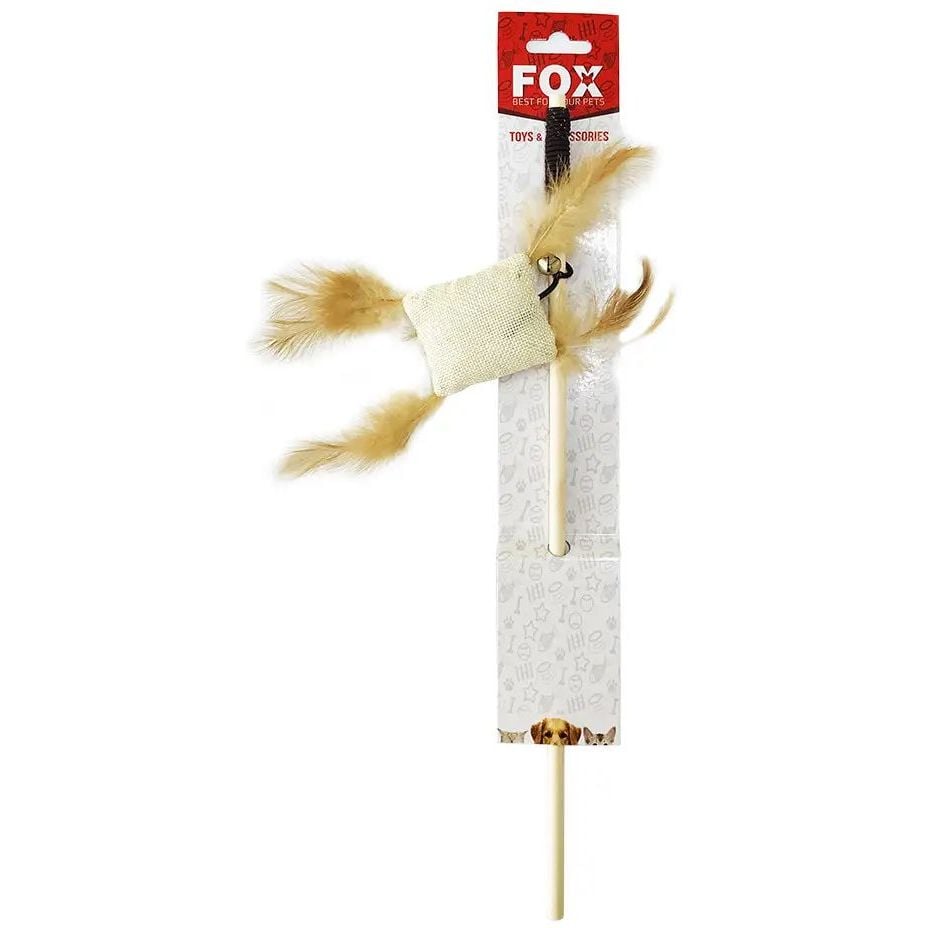 Іграшка для котів Fox Вудка-дражнилка Eсо Ловець снів, з пухом - фото 1